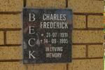 BECK Charles Frederick 1931-1995