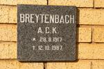 BREYTENBACH A.G.K. 1917-1987