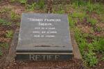 RETIEF Thomas Francois Theron 1886-1955
