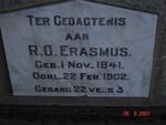 ERASMUS R.G. 1841-1902
