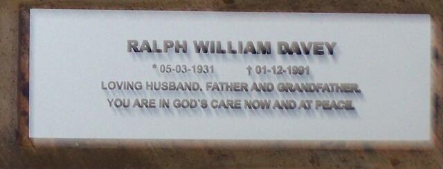 DAVEY Ralph William 1931-1991