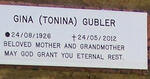 GUBLER Gina 1926-2012