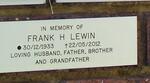 LEWIN Frank H. 1933-2012