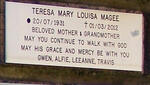 MAGEE Teresa Mary Louisa 1931-2012