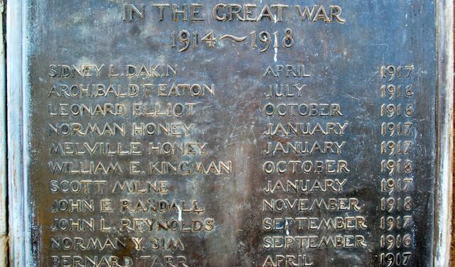 3. Memorial plaque - Great War 1914-1918