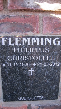 FLEMMING Philippus Christoffel 1926-2012