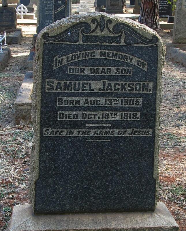 JACKSON Samuel 1905-1918