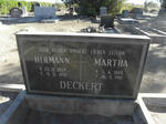 DECKERT Hermann 1879-1971 & Martha 1888-1961