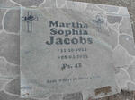 JACOBS Martha Sophia 1924-2013