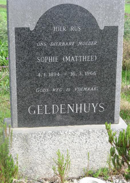 GELDENHUYS Sophie nee MATTHEE 1894-1966