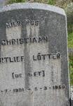 LOTTER Christiaan ?tlief nee DE WET 1901-1959