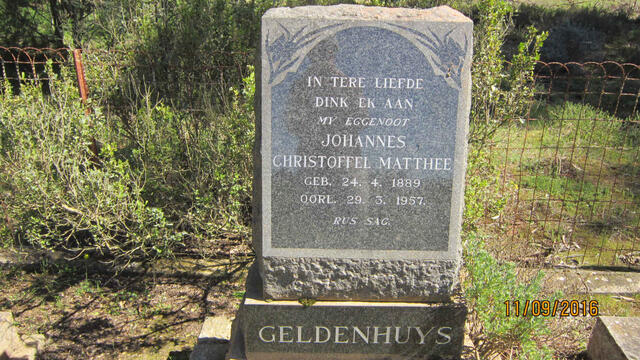 GELDENHUYS Johannes Christoffel Matthee 1889-1957