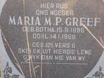 GREEF Maria M.P. nee BOTHA 1885-1968