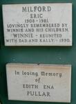 MILFORD Eric 1908-1981 :: PULLAR Edith Ena