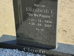 CLOETE Elizabeth I. 1934-2007