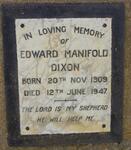 DIXON Edward Manifold 1909-1947