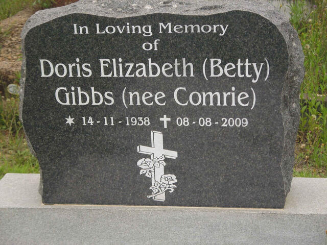 GIBBS Doris Elizabeth nee COMRIE 1938-2009