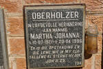 OBERHOLZER Martha Johanna 1921-1996