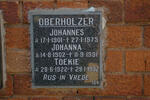 OBERHOLZER Johannes 1901-1975 & Johanna 1902-1991 :: OBERHOLZER Toekie 1922-1992