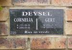 DEYSEL Gert 1930-2015 & Cornelia 1931-2006