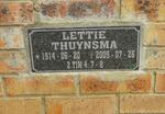 THUYNSMA Lettie 1914-2009