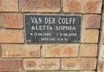 COLFF Aletta Sophia, van der 1908-2009