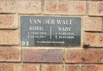 WALT Kobie, van der 1924-2011 & Baby 1930-2006