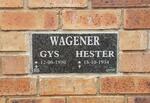 WAGENER Gys 1930- & Hester 1934-