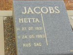 JACOBS Hetta 1931-1983
