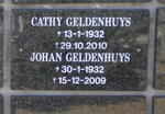GELDENHUYS Johan 1932-2009 & Cathy 1932-2010