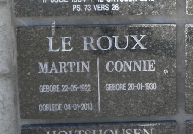 ROUX Martin, le 1922-2013 & Connie 1930