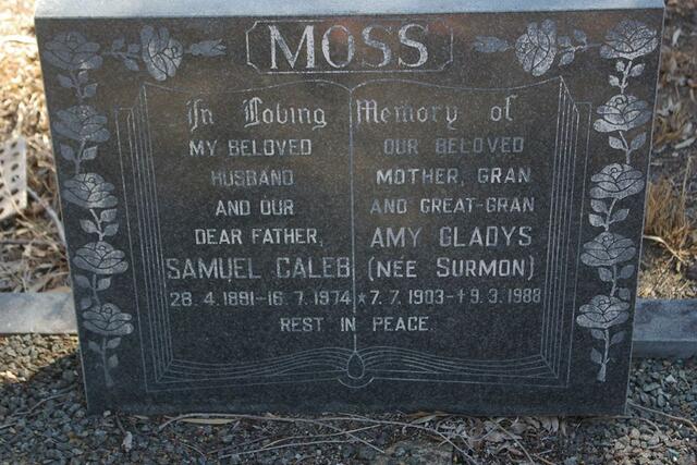 MOSS Samuel Caleb 1891-1974 & Amy Gladys SURMON 1903-1988