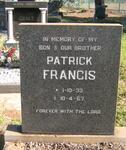 FRANCIS Patrick 1933-1967