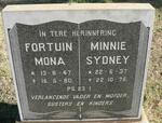 FORTUIN Mona 1947-1980 :: MINNIE Sydney 1937-1975