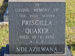 NDLAZILWANA Priscilla Quaker -1976