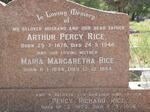 RICE Arthur Percy 1878-1948 & Maria Margaretha 1894-1984 :: RICE Percy Richard 1923-1976