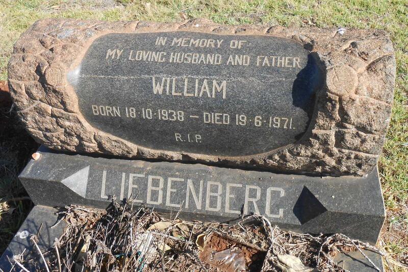 LIEBENBERG William 1938-1971