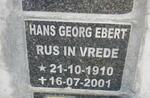 EBERT Hans Georg 1910-2001