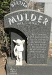 MULDER Bertha nee CILLIERS 1920-1996