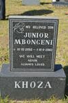 KHOZA Junior Mbongeni 2002-2002