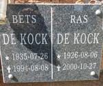 KOCK Ras, de 1926-2000 & Bets 1935-1994