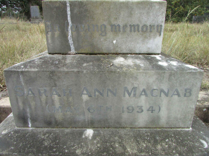 MACNAB Sarah Ann -1934