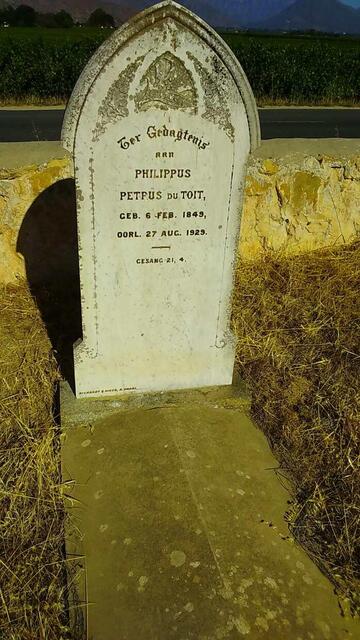 TOIT Philippus Petrus, du 1849-1929
