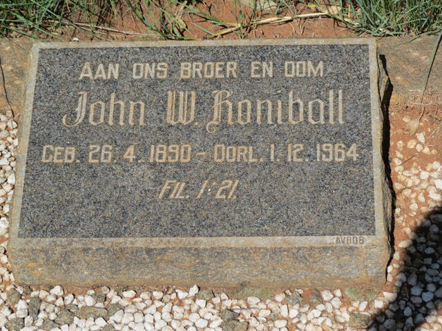 HONIBALL John W. 1890-1964