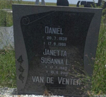 VENTER Daniel, van de 1938-1988 & Janetta Susanna L. 1940-2014