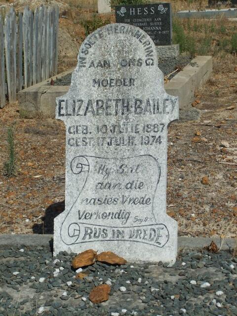 BAILEY Elizabeth 1887-1974