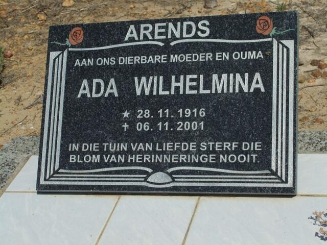 ARENDS Ada Wilhelmina 1916-2001