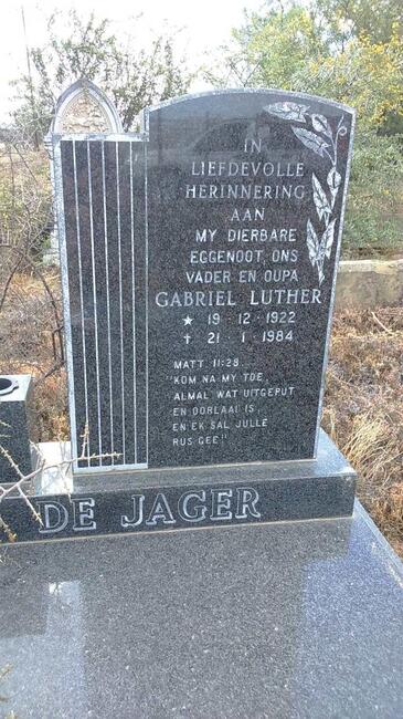JAGER Gabriel Luther, de 1922-1984