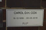 COX Carol D.H. 1959-2016