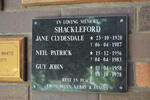 SHACKLEFORD Jane Clydesdale 1920-1987 :: SHACKLEFORD Neil Patrick 1956-1983 
